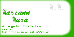 mariann mura business card
